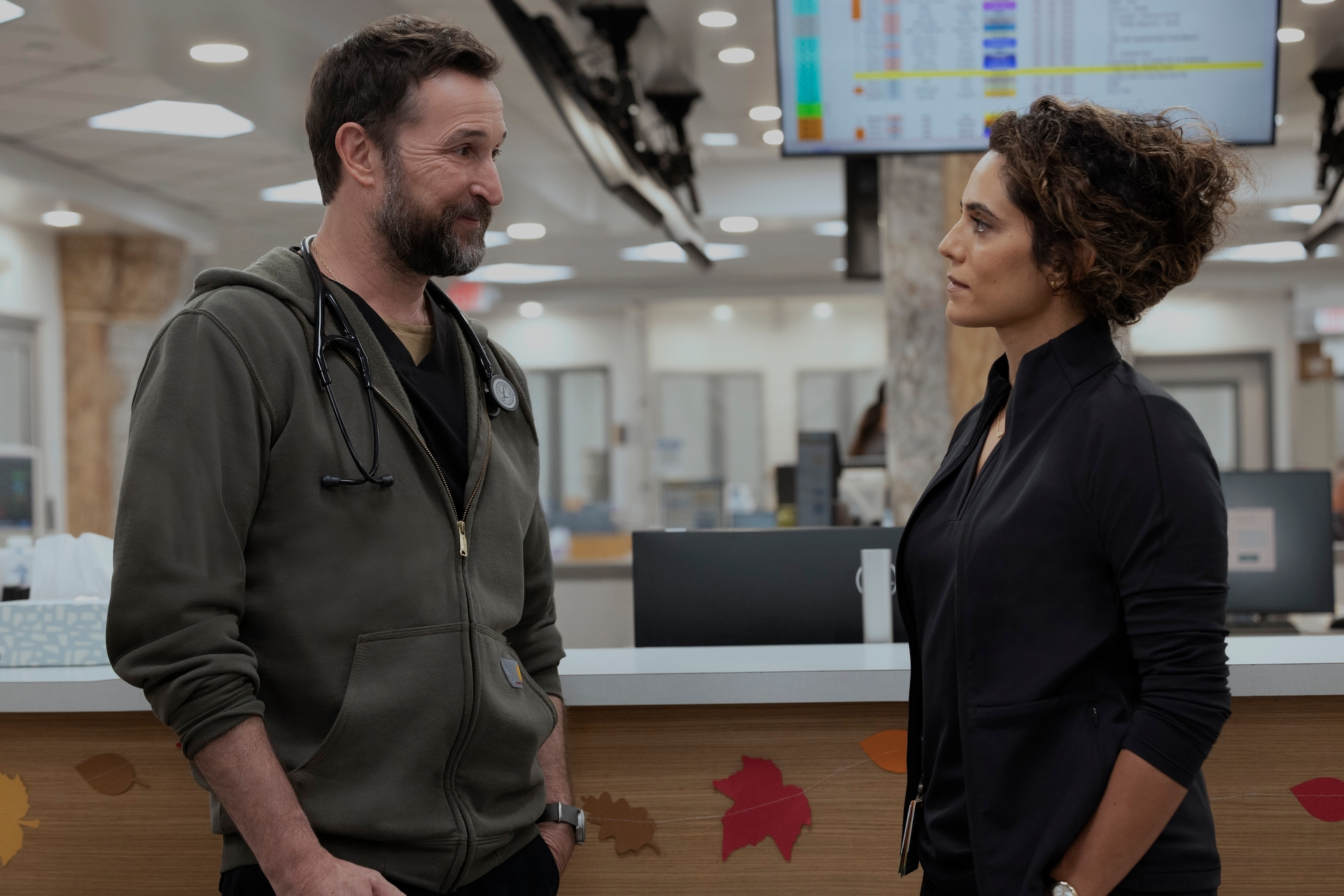 Noah Wyle and Sepideh Moafi in Rush