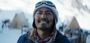 Tenzing movie poster featuring a mountain climber