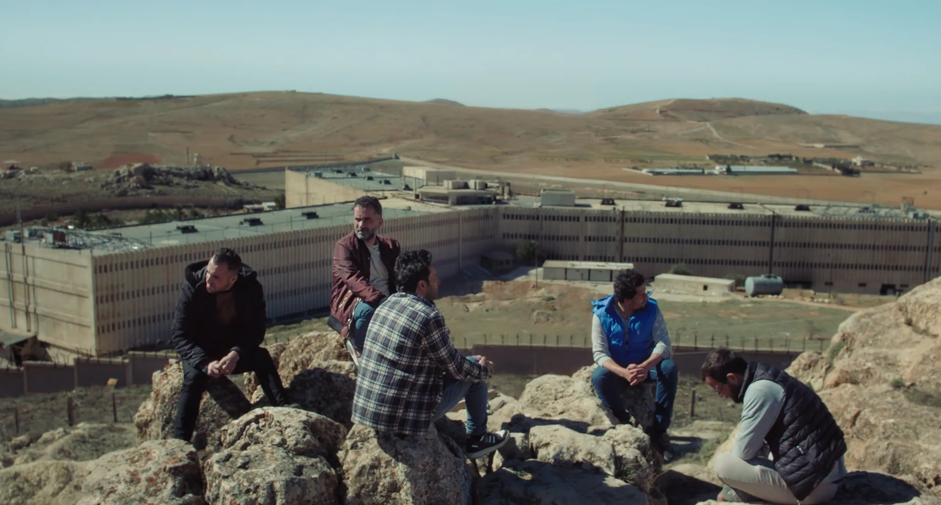 A still from 'The Other Side of the Sun' featuring images of Saydnaya prison.